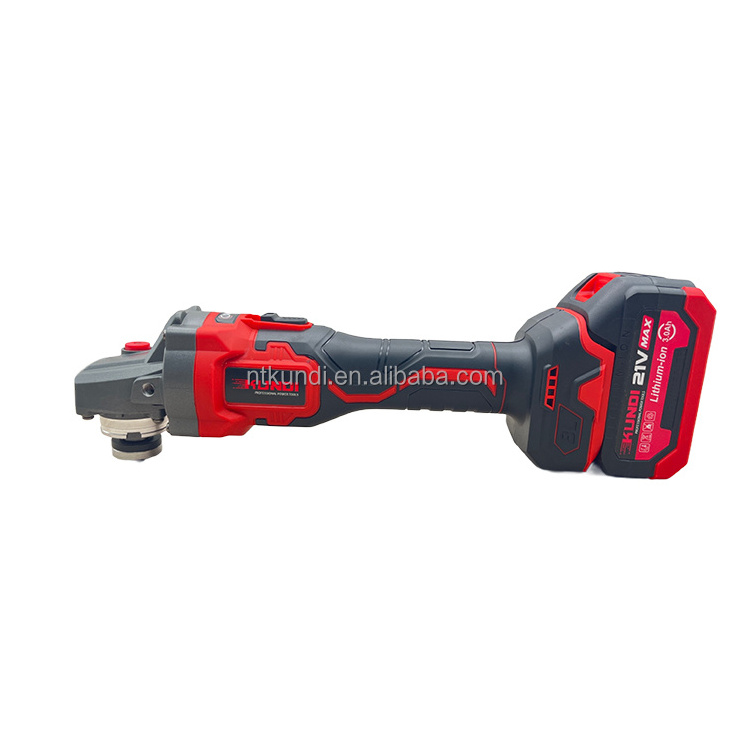 KUNDI Brand Power Tools Lithium Battery Brushless Angle Grinder 100/125mm