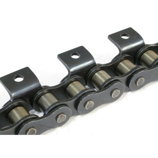 12.7mm Pitch 120 Connecting Links 08B-1 Single Row Industrial Plate Roller Chain with A1 Attachments