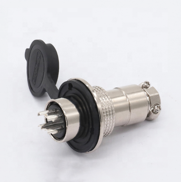 DF20 DF20-4 DF20-4P Waterproof Flange Male Socket Female Metal Aviation Pug Electrical Connector