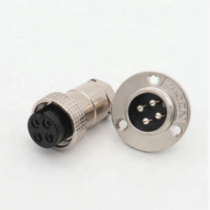 DF20 DF20-4 DF20-4P Waterproof Flange Male Socket Female Metal Aviation Pug Electrical Connector