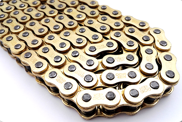 High Quality Motorcycle Chain Golden Color O Ring 428 428H 128L Motorcycle Roller Chain