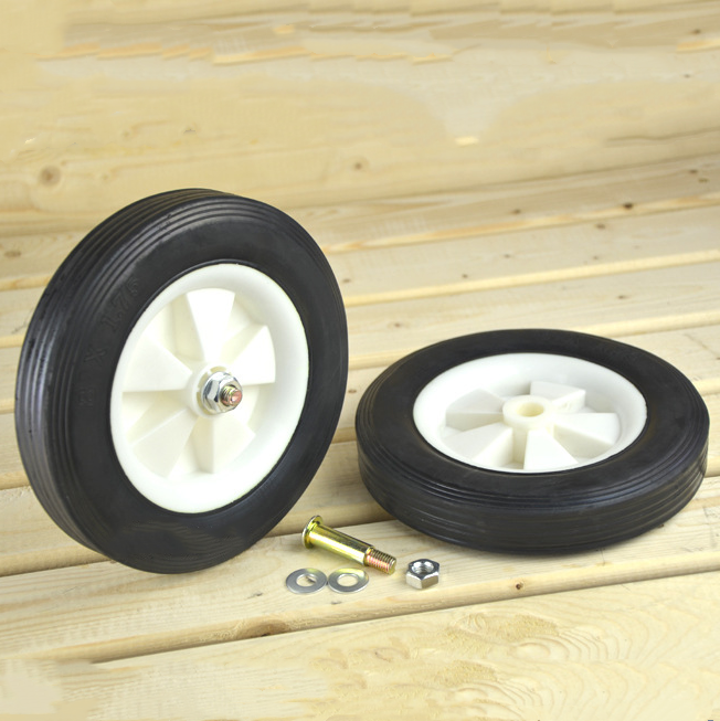 heavy duty wheelchair air compressor industrial 8 inch 200mm pulley rubber caster wheel