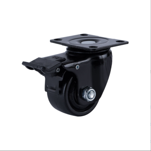 2-Inch Mute Fast Durable PU Fixed Casters Double Shaft Directional Ball Caster Wheel Trolley Tool Cart Furniture Office Chair