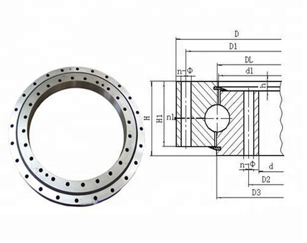 011.20.200  Slewing Drive Bearing Outer Gear Turntable Slewing Bearing For Excavator