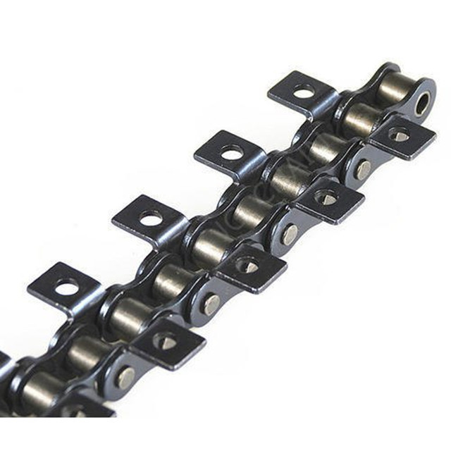 12.7mm Pitch 120 Connecting Links 08B-1 Single Row Industrial Plate Roller Chain with A1 Attachments