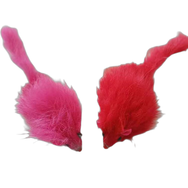 False Mouse Cat Pet indoors interactive motion Toys long haired Tail Mice Rattling Soft Real Rabbit Fur plaything