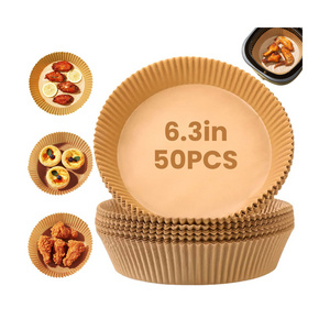 Air Fryer Disposable Paper Liner Non-Stick Mat Steamer Round Paper Baking Mats Kitchen AirFryer Baking Accessories Cooking Mat