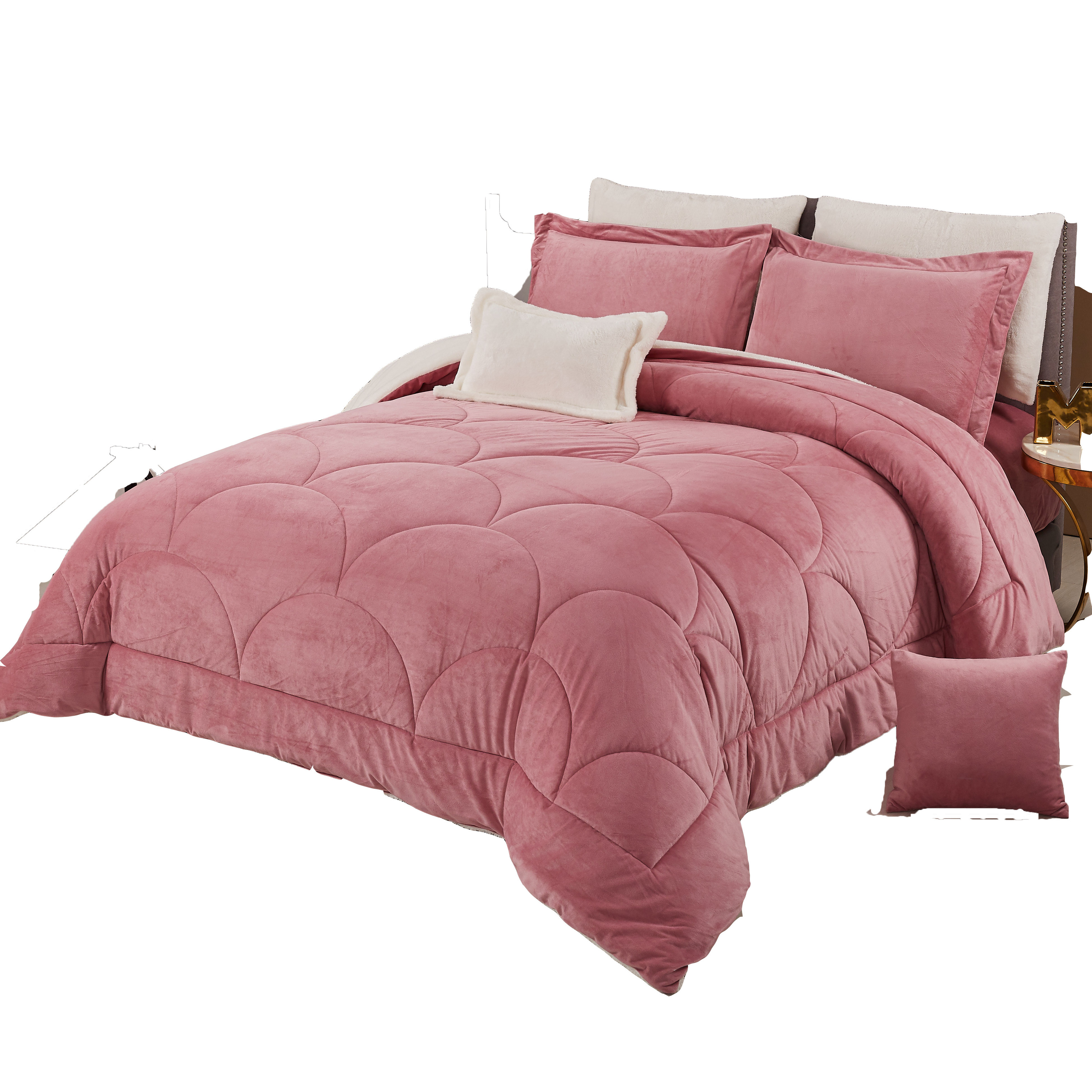 3pcs Home Single Velvet Comforter Set PVC 100% Polyester Winter Lazy Comforter with Sleeves Home Winter Cheap Quilt Colcha