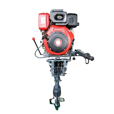 Hot-selling 10HP  4 stroke single cylinder small air cooled diesel marine outboard engine/motor