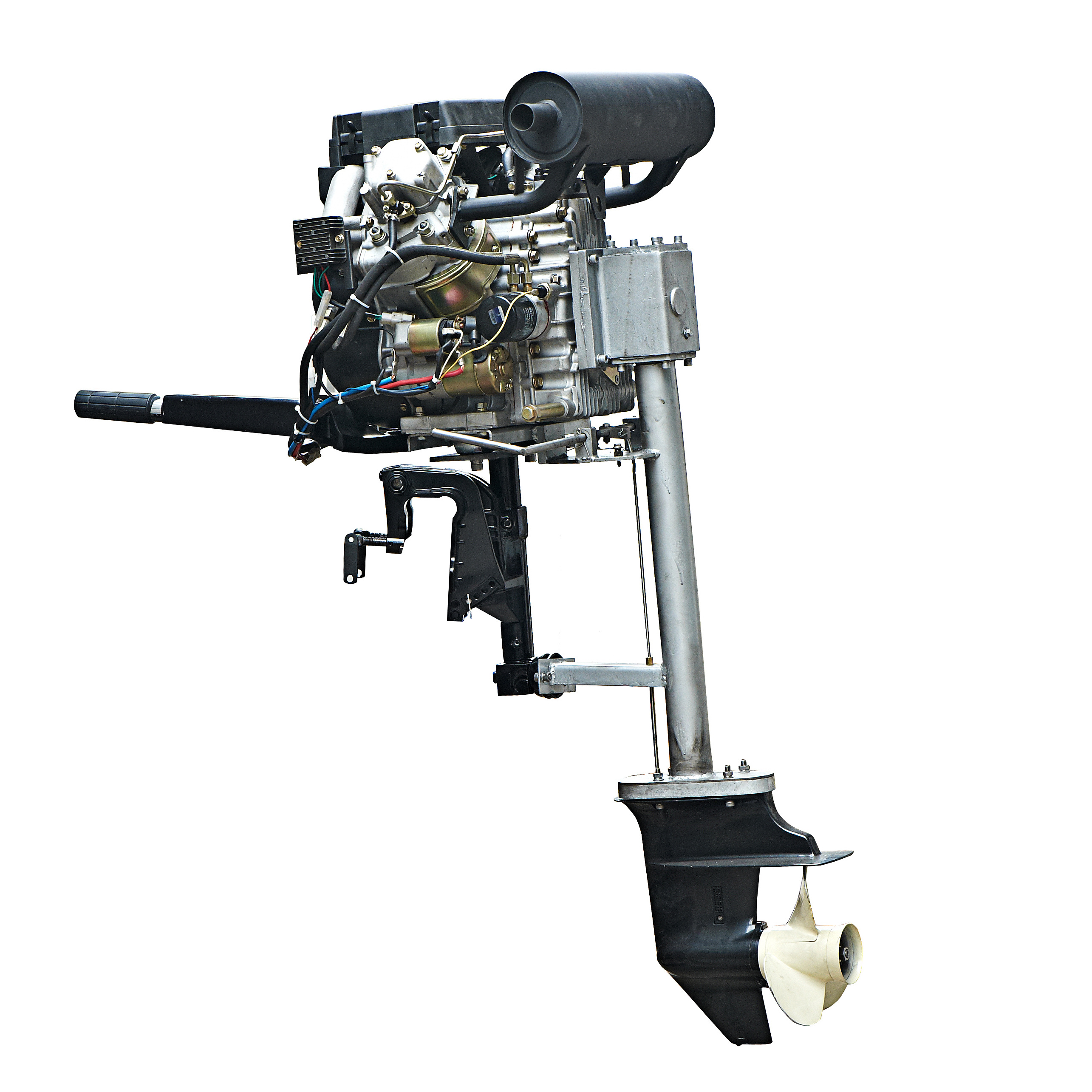 long shaft electric start 4 stroke 25hp Twin cylinder diesel outboard motor marine engine for fishing boat