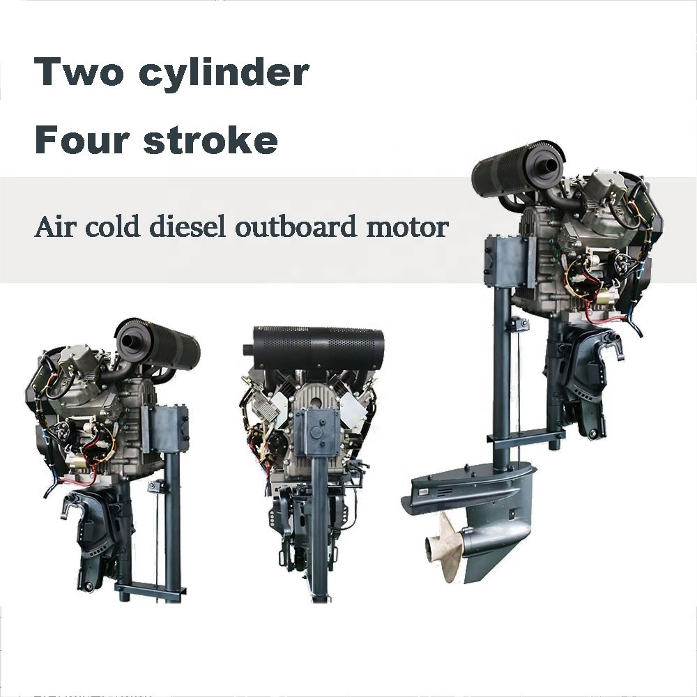 Fisherman used 40HP 4- stroke twin cylinder air cooled boat engine diesel outboard motor /Sail Outboard Motor