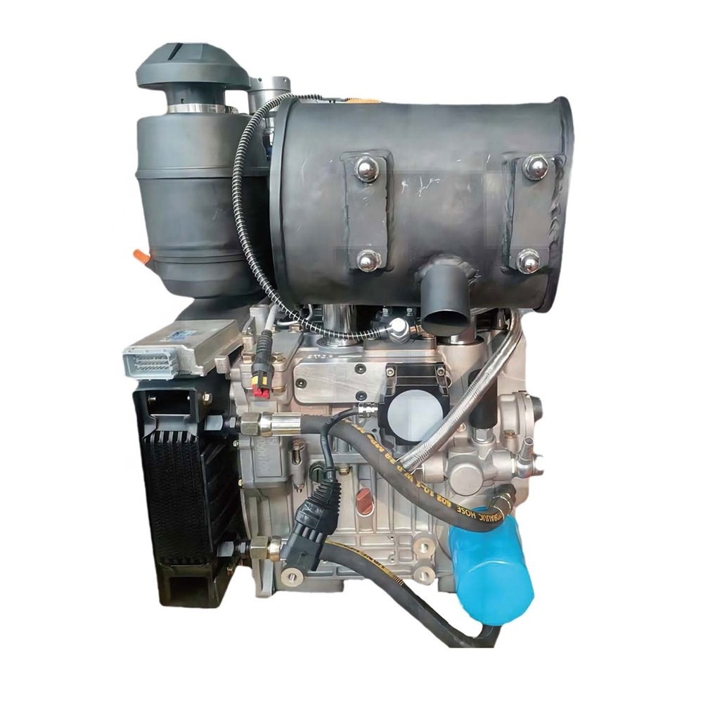 1100cc 2-Cylinder 30HP/3600RPM Electronic speed control Electric start inline diesel engine with Turbo-charged