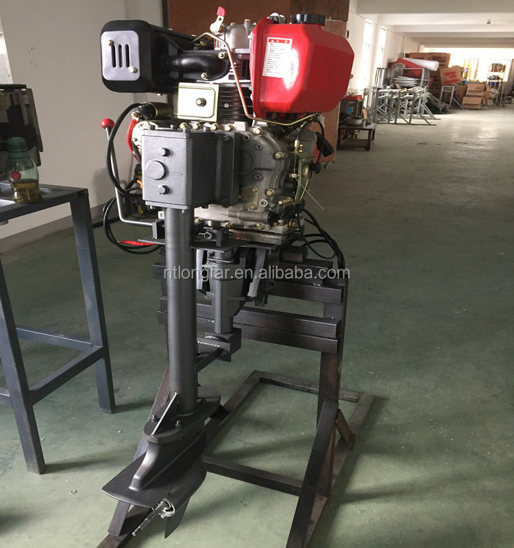 Hot-selling 10HP  4 stroke single cylinder small air cooled diesel marine outboard engine/motor