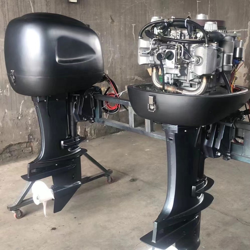 wholesale price 60 hp electric start 4 stroke 3 cylinder water cooled diesel outboard motor with 22inch long leg for marine boat