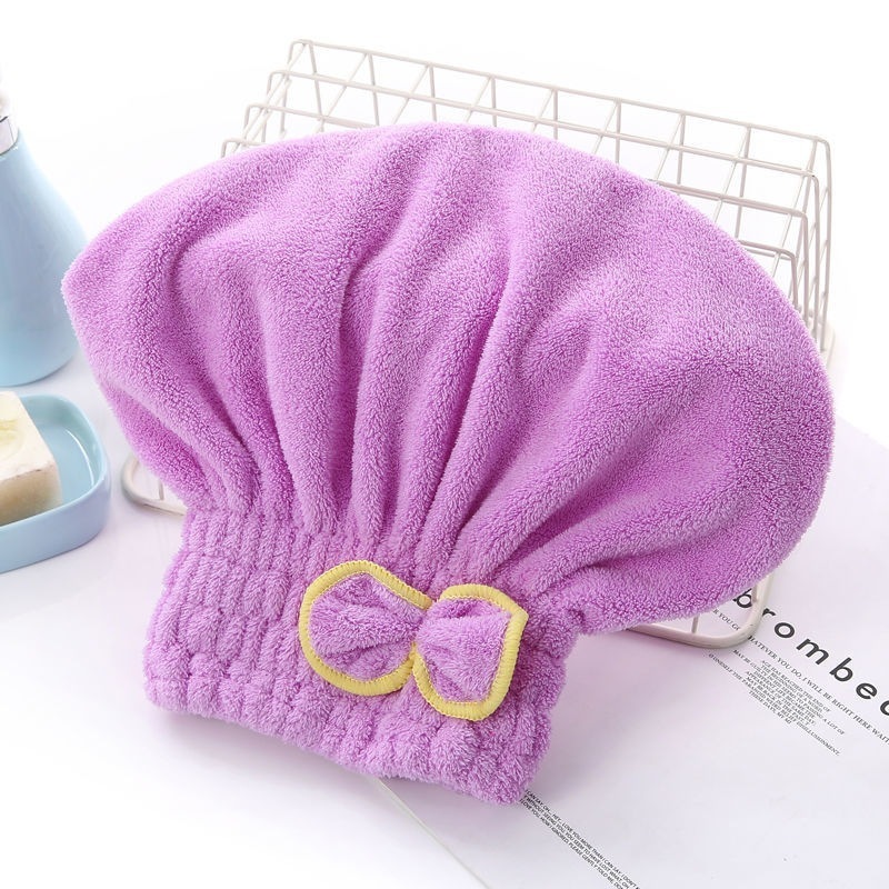 Woman Magic Quick Dry Hair Coral Velvet Drying Towel Bath Hat Salon Towel