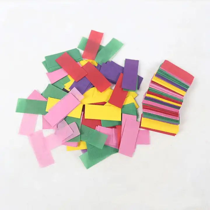 Eco-friendly Safe Wedding 2* 5cm Throwing Flame Retardant Rectangle Biodegradable Paper Confetti