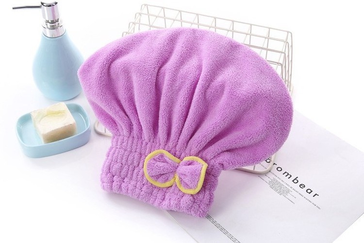 Woman Magic Quick Dry Hair Coral Velvet Drying Towel Bath Hat Salon Towel