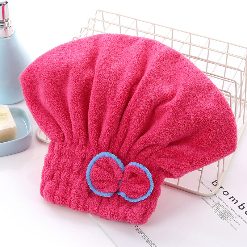 Woman Magic Quick Dry Hair Coral Velvet Drying Towel Bath Hat Salon Towel