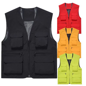 Men's Multi Pockets Cargo Waistcoat Vest For Climbing Fishing Shooting Hiking Journalist Photography Vest Waistcoat