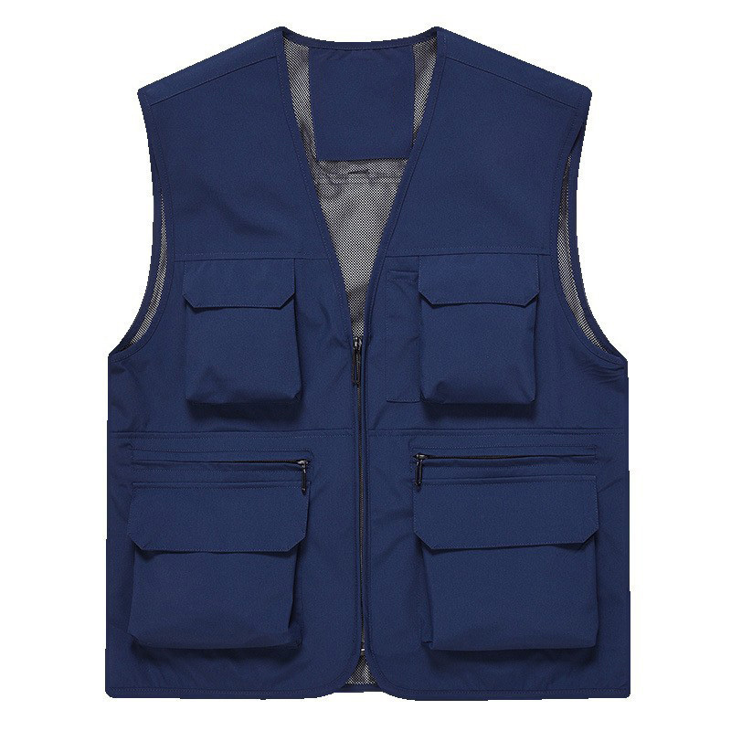 Men's Multi Pockets Cargo Waistcoat Vest For Climbing Fishing Shooting Hiking Journalist Photography Vest Waistcoat