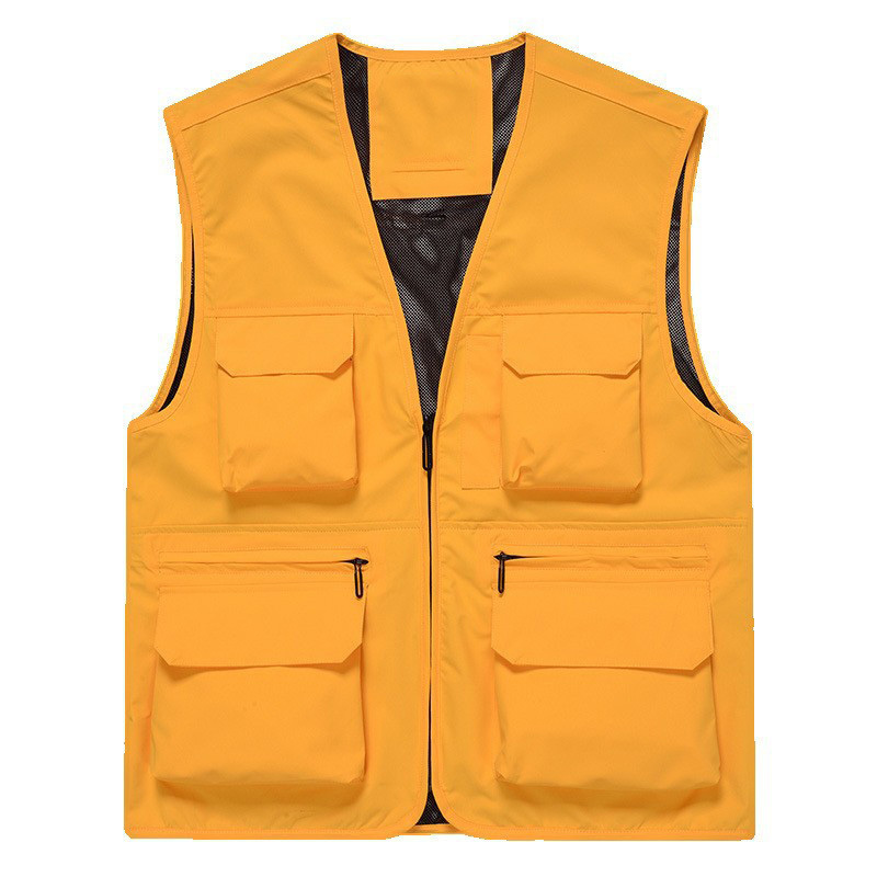 Men's Multi Pockets Cargo Waistcoat Vest For Climbing Fishing Shooting Hiking Journalist Photography Vest Waistcoat