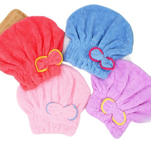 Woman Magic Quick Dry Hair Coral Velvet Drying Towel Bath Hat Salon Towel