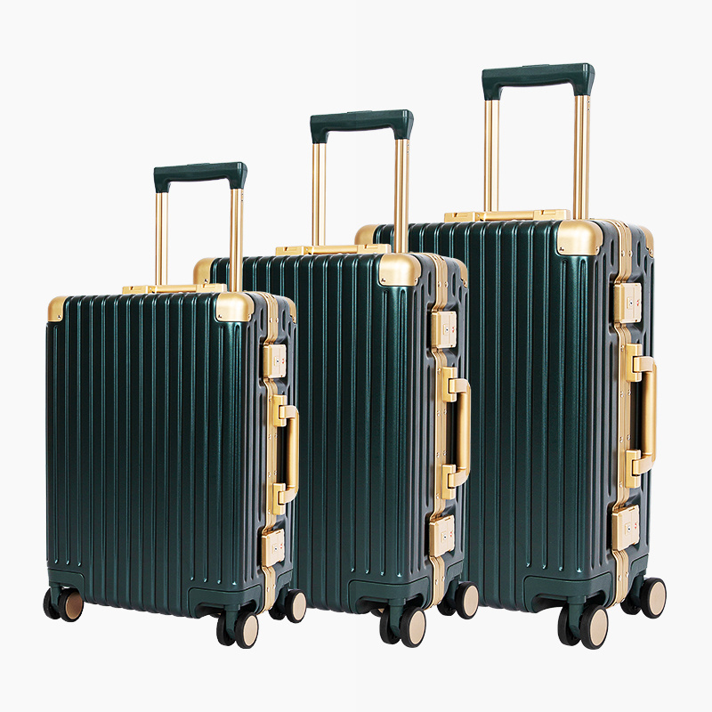 Wholesale trolley case suitcase adult aluminium luggage case 20 24 inch password lock luggage large-capacity boarding suitcase