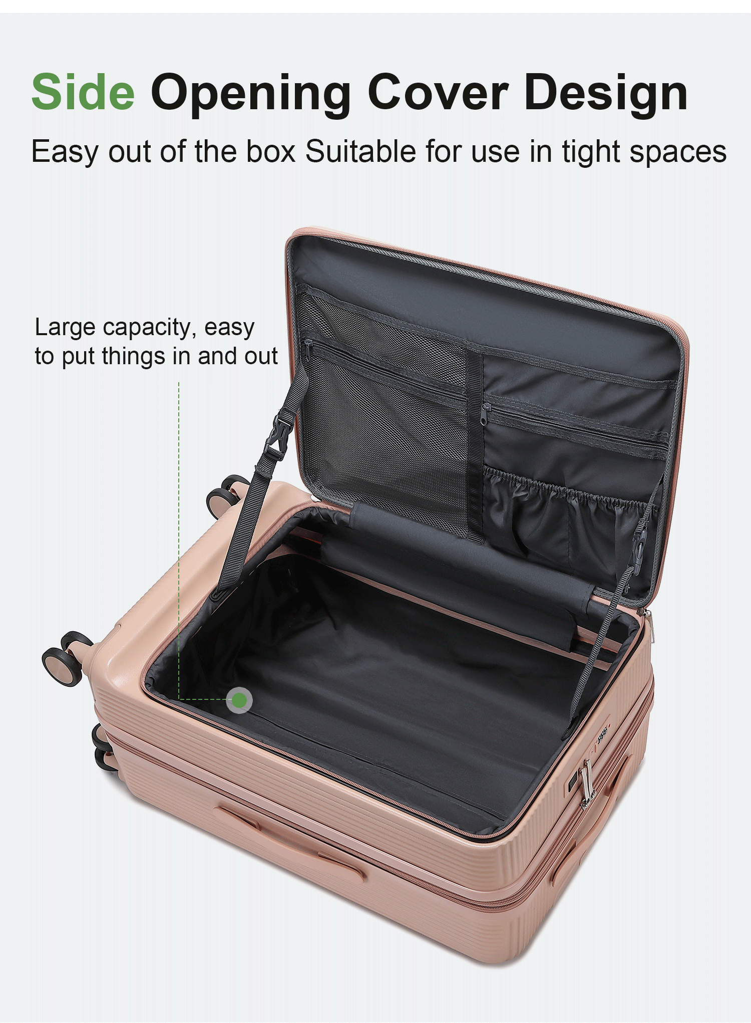 2024 Multifunction Luggage Custom Design Suitcase Travel Bag PC Smart Luggage With Front Pocket travelling suitcases