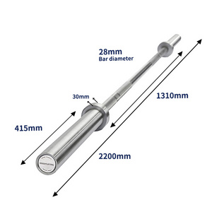 Rouser Fitness Hard Chrome Strength Training Barbell Spring Steel Barbell Bar Weight 20KG