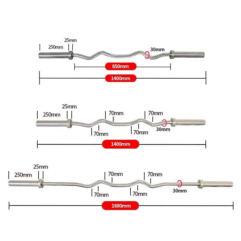 Rouser Technical Straight Bars Custom Logo 1.5m 1.8m Professional Gym Barbell Weight Lifting Curl Bar