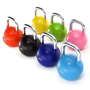 Rouser Fitness Pro Grade Alloy Steel Competition Kettlebell Handle Grip 10 15 20 25 30 35 40 45 LB Painting Kettlebell