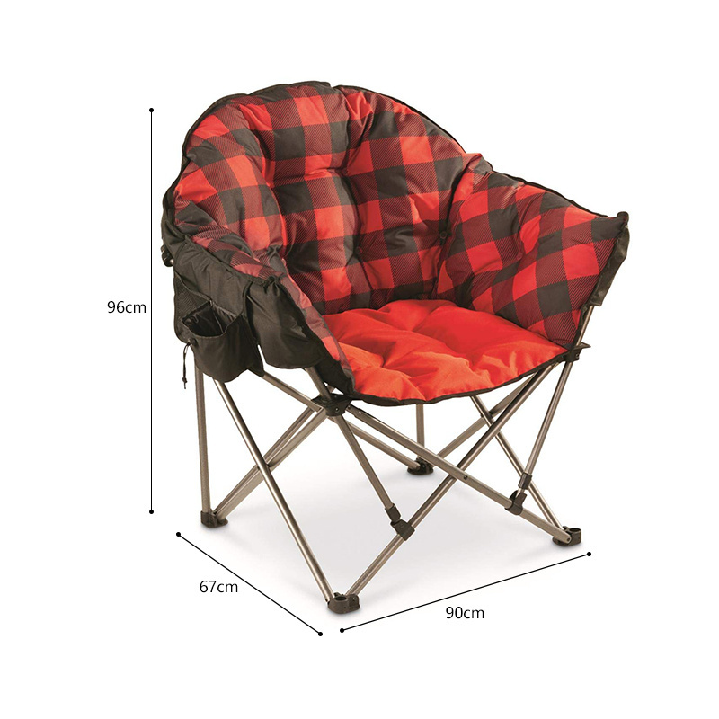 Rouser Outdoor Big Daddy Plush Chair Ultra-Light Portable Space Folding Oversized Club Camp Camping Moon Chair