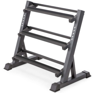 Rouser Fitness 3 Tier Dumbbell Rack Stand Multilevel Weight Storage Organizer Dumbbell Holder for Home Gym