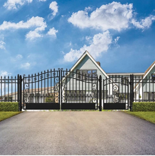 Modern House Wrought Iron Main Gates Designs Simple Gate Electric Sliding Driveway gate