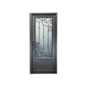 single wrought iron french door