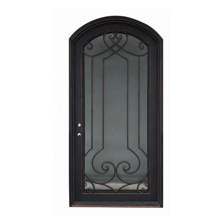 single wrought iron french door