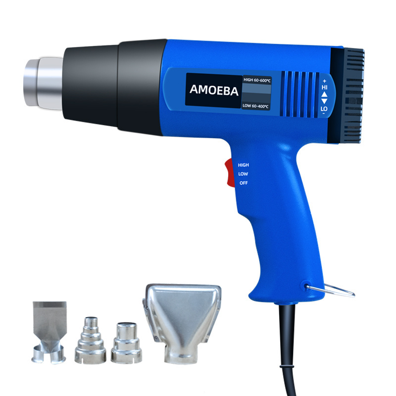 High Performance Hot Air Gun Industrial Adjustable Temperature Electric heat Gun with Intelligent Digital Display