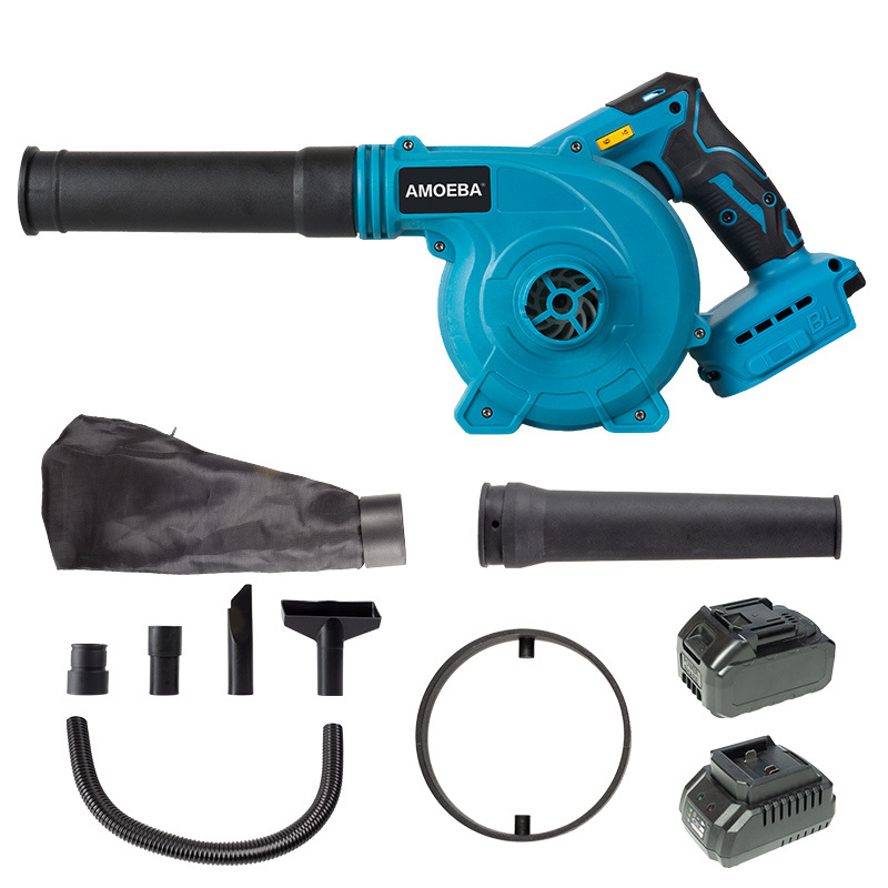 Hand Held Lithium Battery Blue Blower Strong Endurance Low noise Blower Garden Leaf Dust Blower