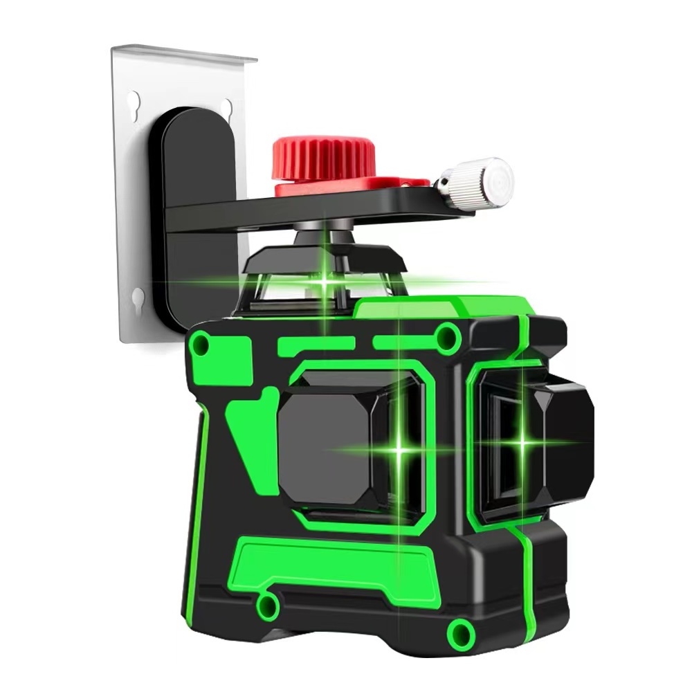 5 lines 3D lazer level machine Green Beam 360 tool Self-Leveling Laser Level with Bracket