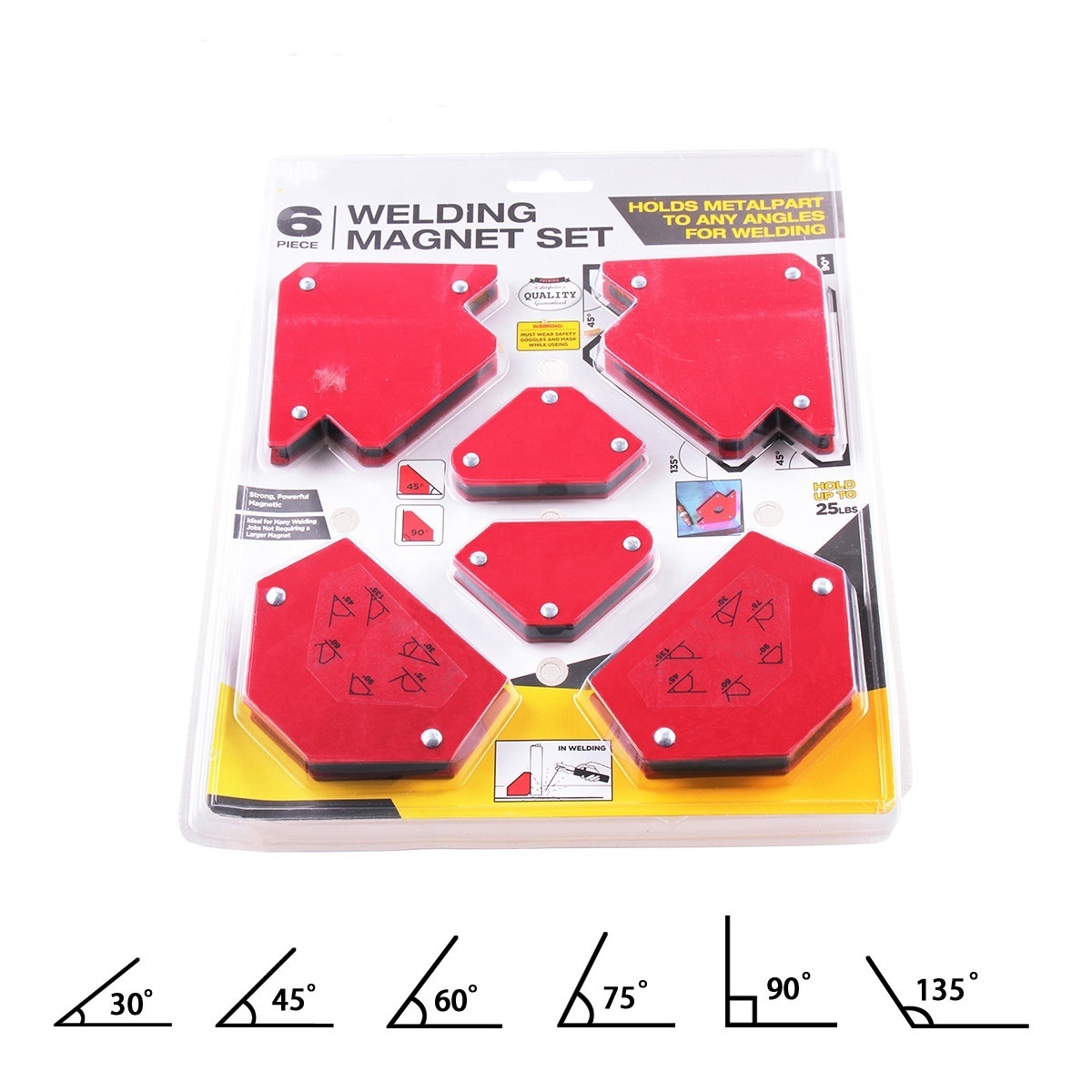 Welding Magnet Set 6PCS Welding Triangle Positioner Wholesale Magnetic Fixed Angle Tool Welding Holder Accessories