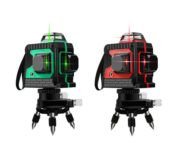 360 degree laser level machine green beam laser cross 12 line self leveling 4D auto rotary construction laser level