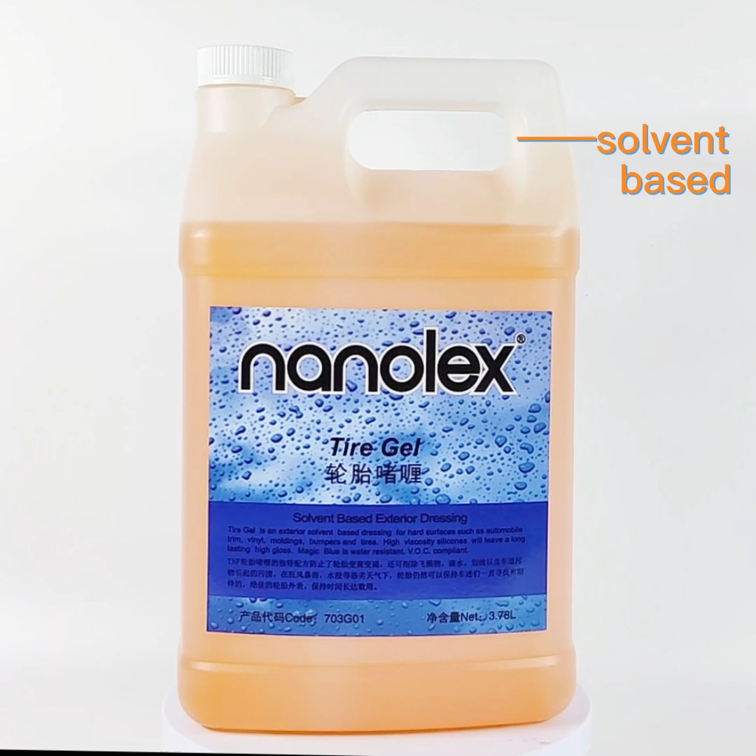 Commercial Nanolex 703 Oil Based Tire Shine Solvent Based Tyre Dressing Tire Gloss Gel Coating