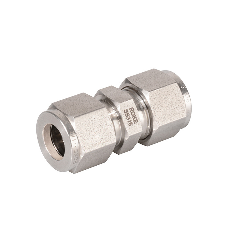 Stainless Steel Double Ferrules / Twin Ferrules Compression Union Inch and Metric Tube Fittings