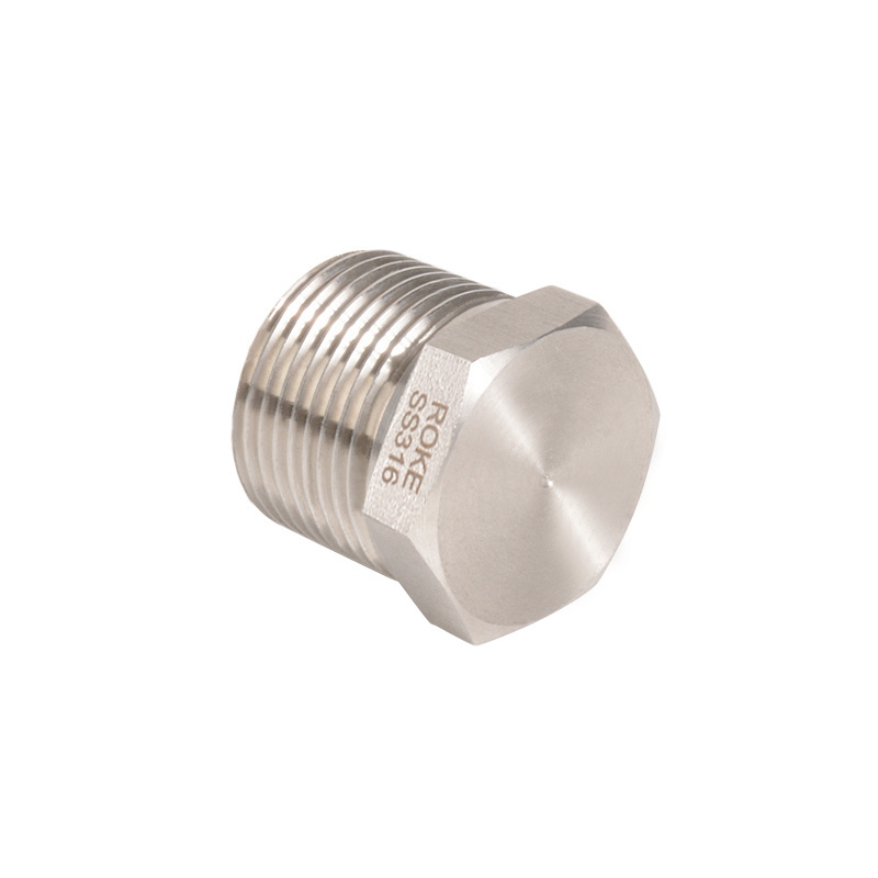 Stainless Steel High Pressure Forged Pipe Fittings NPT/BSPT Male Thread Hex Plugs