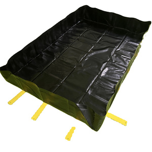 Portable Reinforced Polyethylene (RPE)  200*200cm,  Black and Yellow, Made in China, Oil Spill Containment Berm