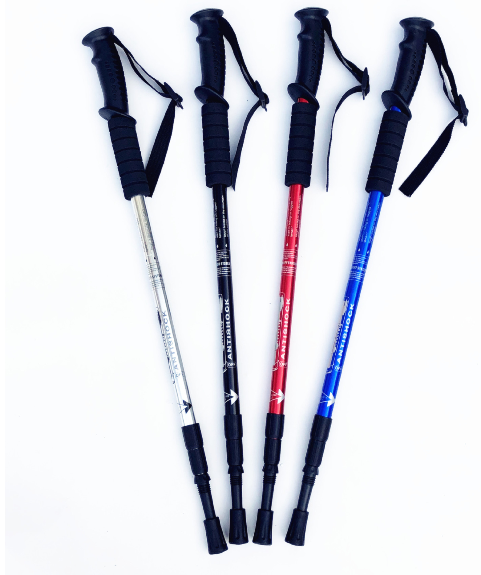 Extension-type Outdoor Telescopic Hiking Poles Solid Durable Trekking Poles Ultra-light Aluminum Alloy Walking Hiking Cane Stick