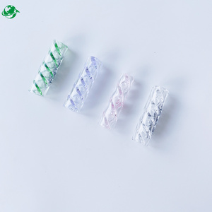 New design clear colored spiral glass filter tips for rolling paper