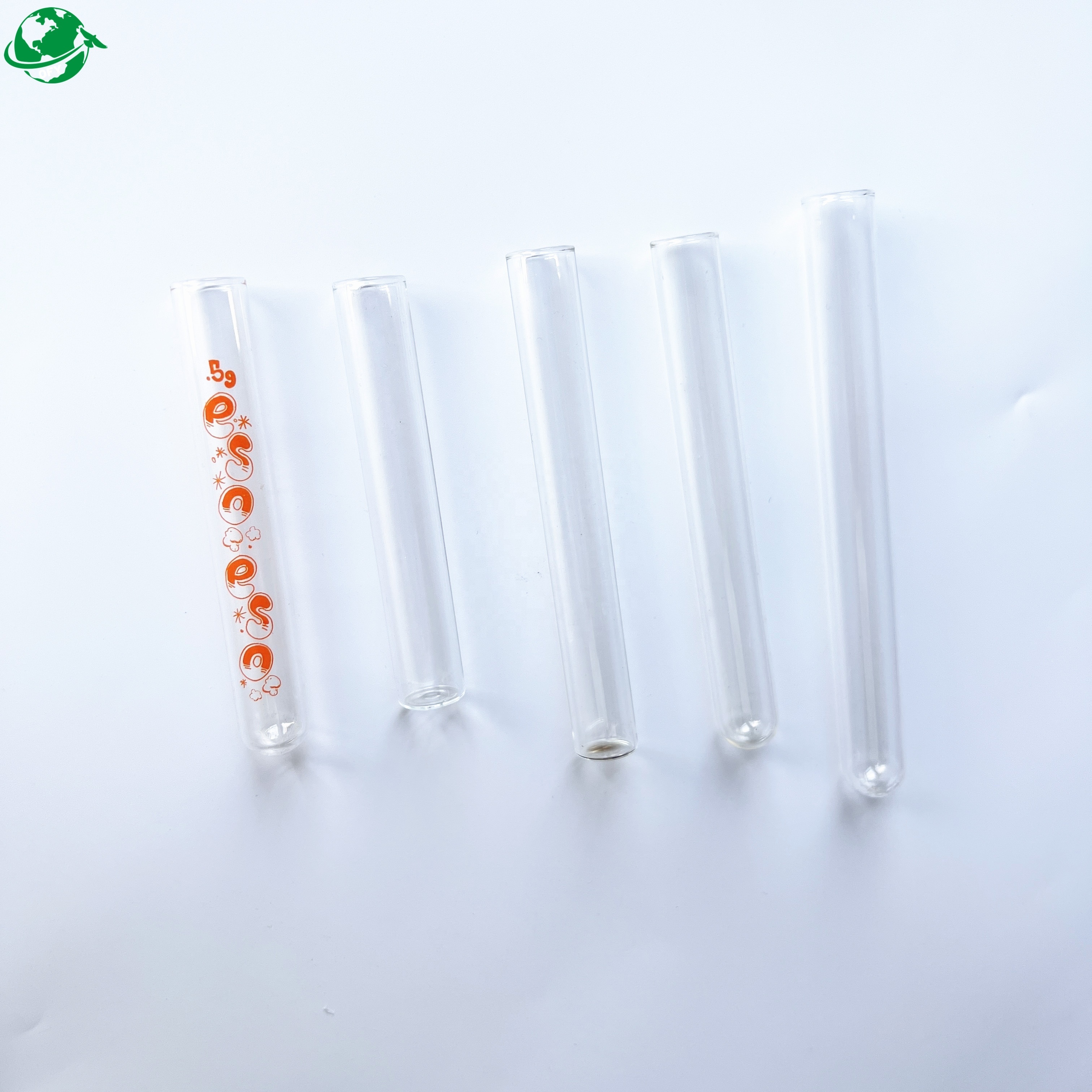 15mm 16mm 18mm Custom Length Glass Cigar Tube with Cork Top