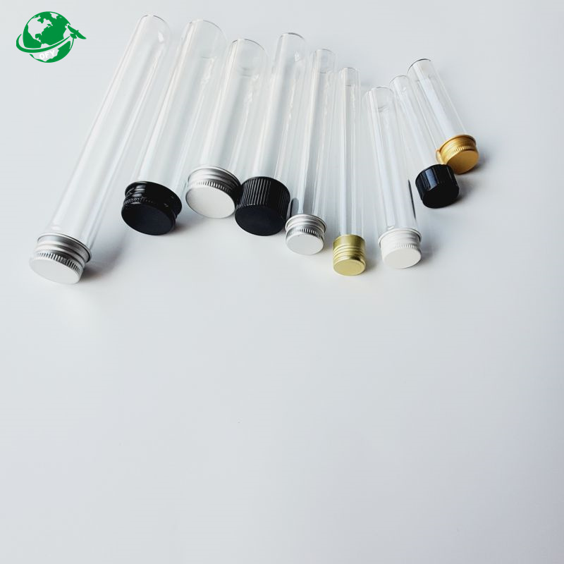 2022 new products 116mm screw top glass tube with customized for packwoods