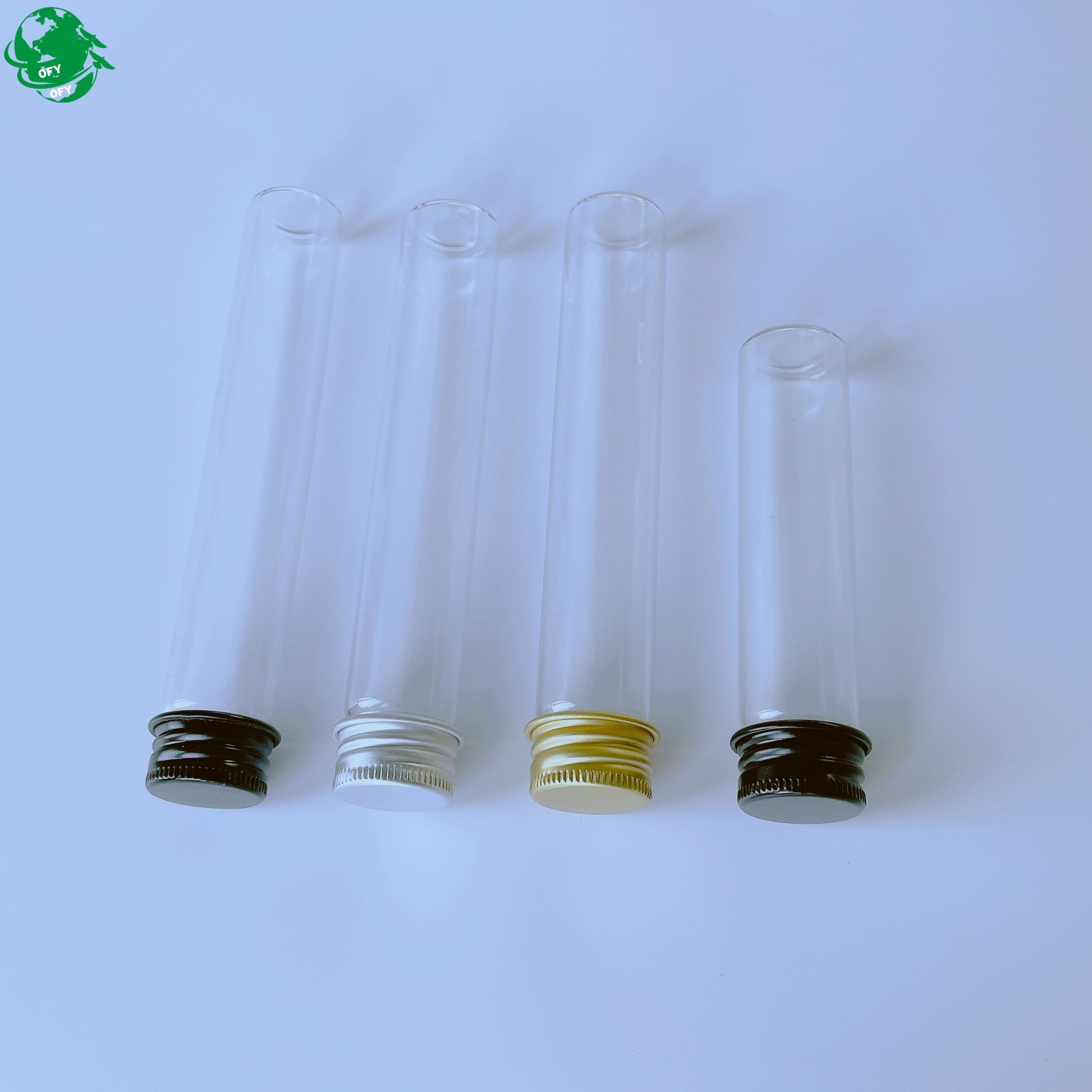 2022 new products 116mm screw top glass tube with customized for packwoods